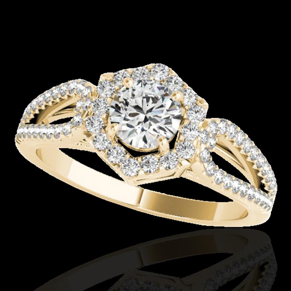 1.43 ctw Certified Diamond Solitaire Halo Ring 10k: REF-204G5W - SKU: 34018 ---- 1.43 ctw Certified Diamond Solitaire Halo Ring 10k Yellow Gold Designer Brand Luxury Jewelry, made in the USA Suggested Retail Price: $16,500 Factory offers perfect factor