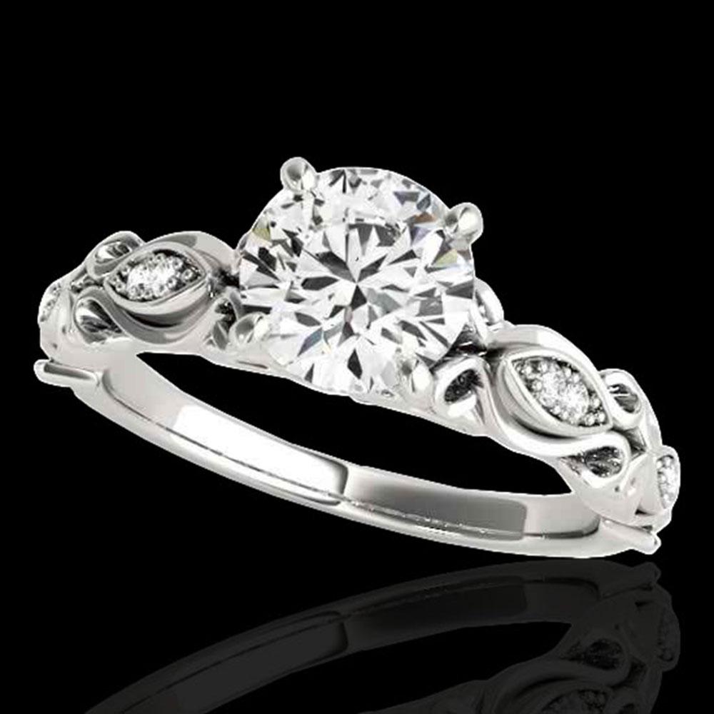 1.1 ctw Certified Diamond Solitaire Antique Ring 10k: REF-184N3F - SKU: 34630 ---- 1.1 ctw Certified Diamond Solitaire Antique Ring 10k White Gold Designer Brand Luxury Jewelry, made in the USA Suggested Retail Price: $13,500 Factory offers perfect facto