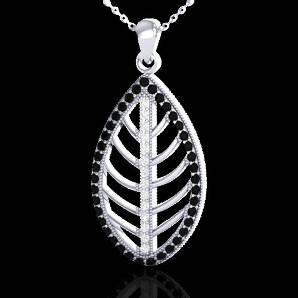 1 ctw Micro Pave Black & White VS/SI Diamond Necklace: REF-100N2F - SKU: 21544 ---- 1 ctw Micro Pave Black & White VS/SI Diamond Necklace 18k White Gold Designer Brand Luxury Jewelry, made in the USA Suggested Retail Price: $6,600 Factory offers perfect f