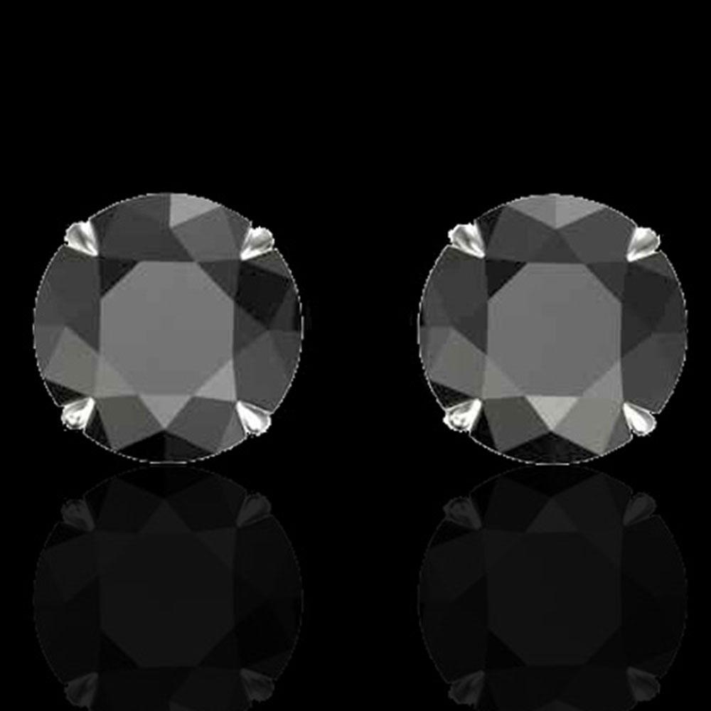 4 ctw Black Diamond Designer Earrings 18k White Gold -: REF-125K5Y - SKU: 21815 ---- 4 ctw Black Diamond Designer Earrings 18k White Gold Designer Brand Luxury Jewelry, made in the USA Suggested Retail Price: $8,300 Factory offers perfect factory sizing, f