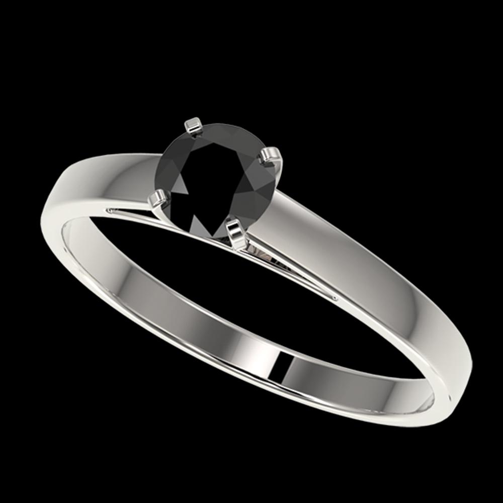 .50 ctw Fancy Black Diamond Solitaire Engagement Ring: REF-15Y5V - SKU: 32955 ---- .50 ctw Fancy Black Diamond Solitaire Engagement Ring 10K White Gold Designer Brand Luxury Jewelry, made in the USA Suggested Retail Price: $900 Factory offers perfect fact