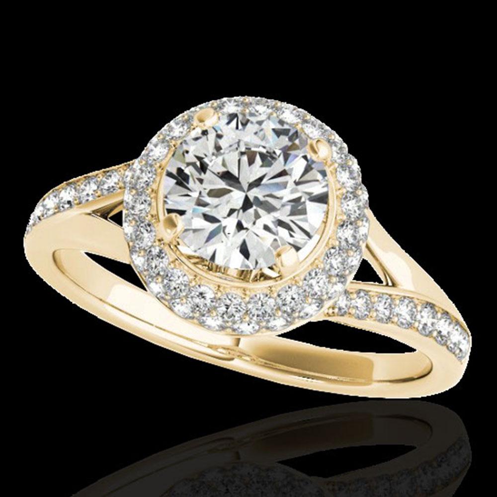 1.85 ctw Certified Diamond Solitaire Halo Ring 10k: REF-250W9H - SKU: 34125 ---- 1.85 ctw Certified Diamond Solitaire Halo Ring 10k Yellow Gold Designer Brand Luxury Jewelry, made in the USA Suggested Retail Price: $20,250 Factory offers perfect factor