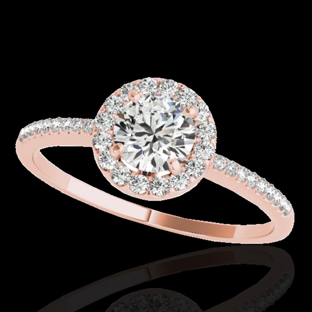 1.2 ctw Certified Diamond Solitaire Halo Ring 10k Rose: REF-190W9H - SKU: 33500 ---- 1.2 ctw Certified Diamond Solitaire Halo Ring 10k Rose Gold Designer Brand Luxury Jewelry, made in the USA Suggested Retail Price: $14,000 Factory offers perfect factory s