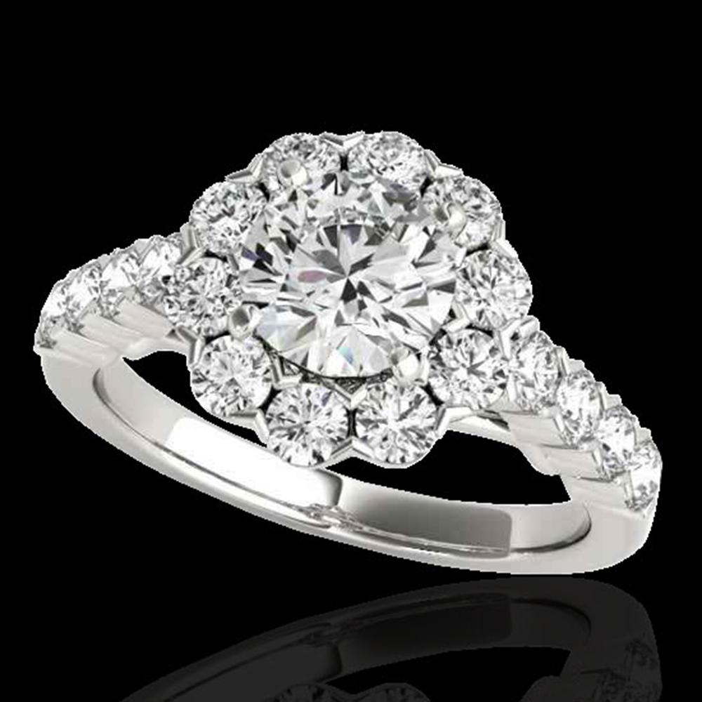 3 ctw Certified Diamond Solitaire Halo Ring 10k White: REF-381W8H - SKU: 33553 ---- 3 ctw Certified Diamond Solitaire Halo Ring 10k White Gold Designer Brand Luxury Jewelry, made in the USA Suggested Retail Price: $28,000 Factory offers perfect factory si