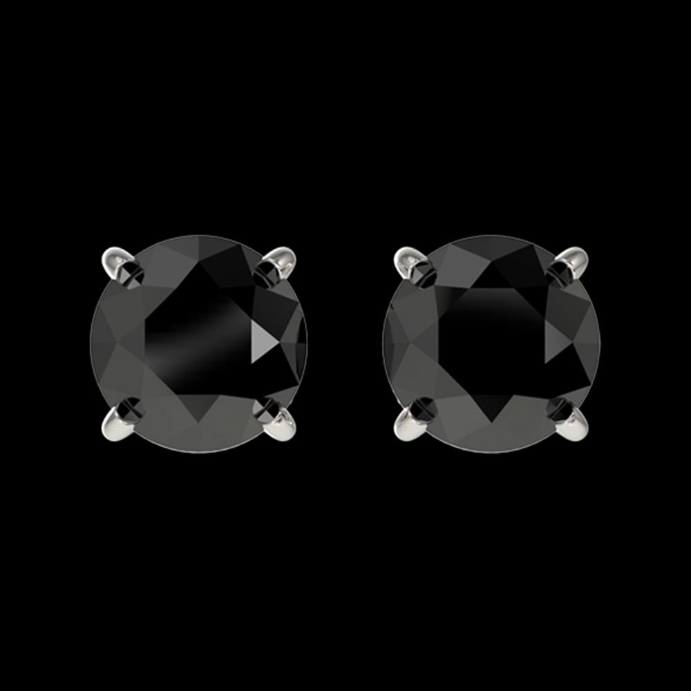 1.05 ctw Fancy Black Diamond Solitaire Stud Earrings: REF-21W3K - SKU: 36584 ---- 1.05 ctw Fancy Black Diamond Solitaire Stud Earrings 10K White Gold Designer Brand Luxury Jewelry, made in the USA Suggested Retail Price: $1,200 Factory offers perfect fac
