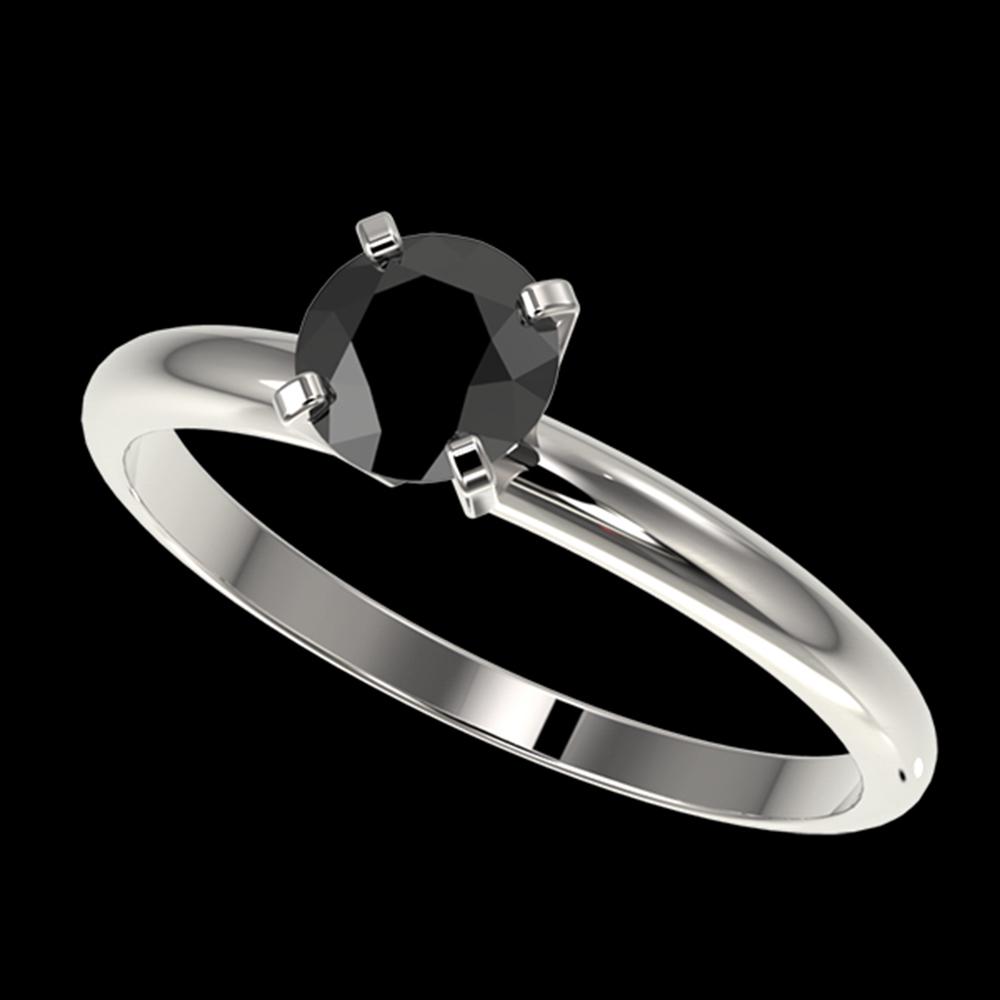 .75 ctw Fancy Black Diamond Solitaire Engagement Ring: REF-19W3K - SKU: 32877 ---- .75 ctw Fancy Black Diamond Solitaire Engagement Ring 10K White Gold Designer Brand Luxury Jewelry, made in the USA Suggested Retail Price: $1,100 Factory offers perfect fa