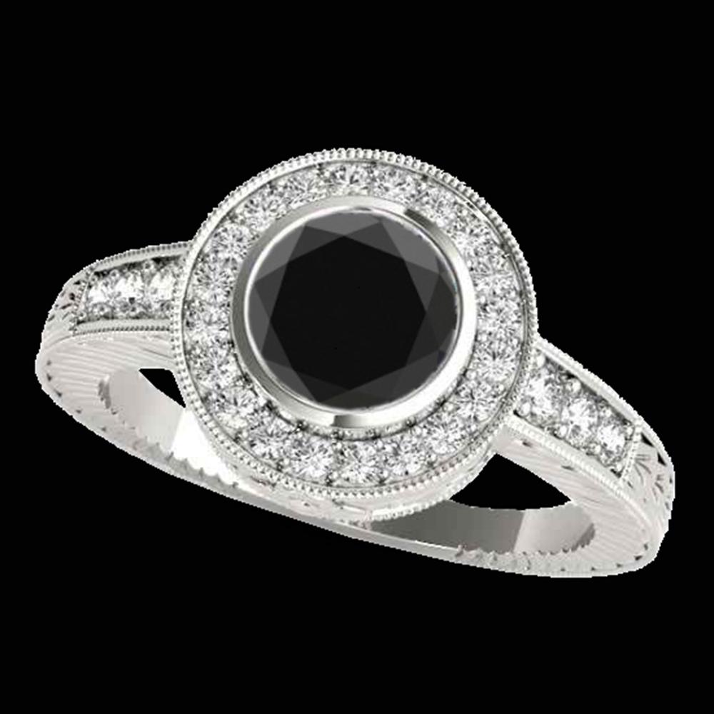 1.50 ctw Certified VS Black Diamond Solitaire Halo Ring: REF-60Y8X - SKU: 33894 ---- 1.50 ctw Certified VS Black Diamond Solitaire Halo Ring 10k White Gold Designer Brand Luxury Jewelry, made in the USA Suggested Retail Price: $4,900 Factory offers perfect 
