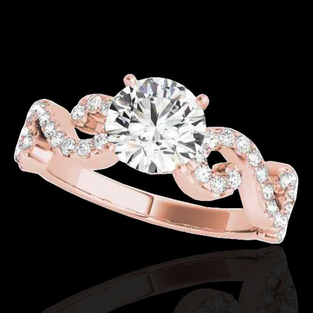 1.4 ctw Certified Diamond Solitaire Ring 10k Rose Gold: REF-190M9G - SKU: 35242 ---- 1.4 ctw Certified Diamond Solitaire Ring 10k Rose Gold Designer Brand Luxury Jewelry, made in the USA Suggested Retail Price: $14,000 Factory offers perfect factory sizing