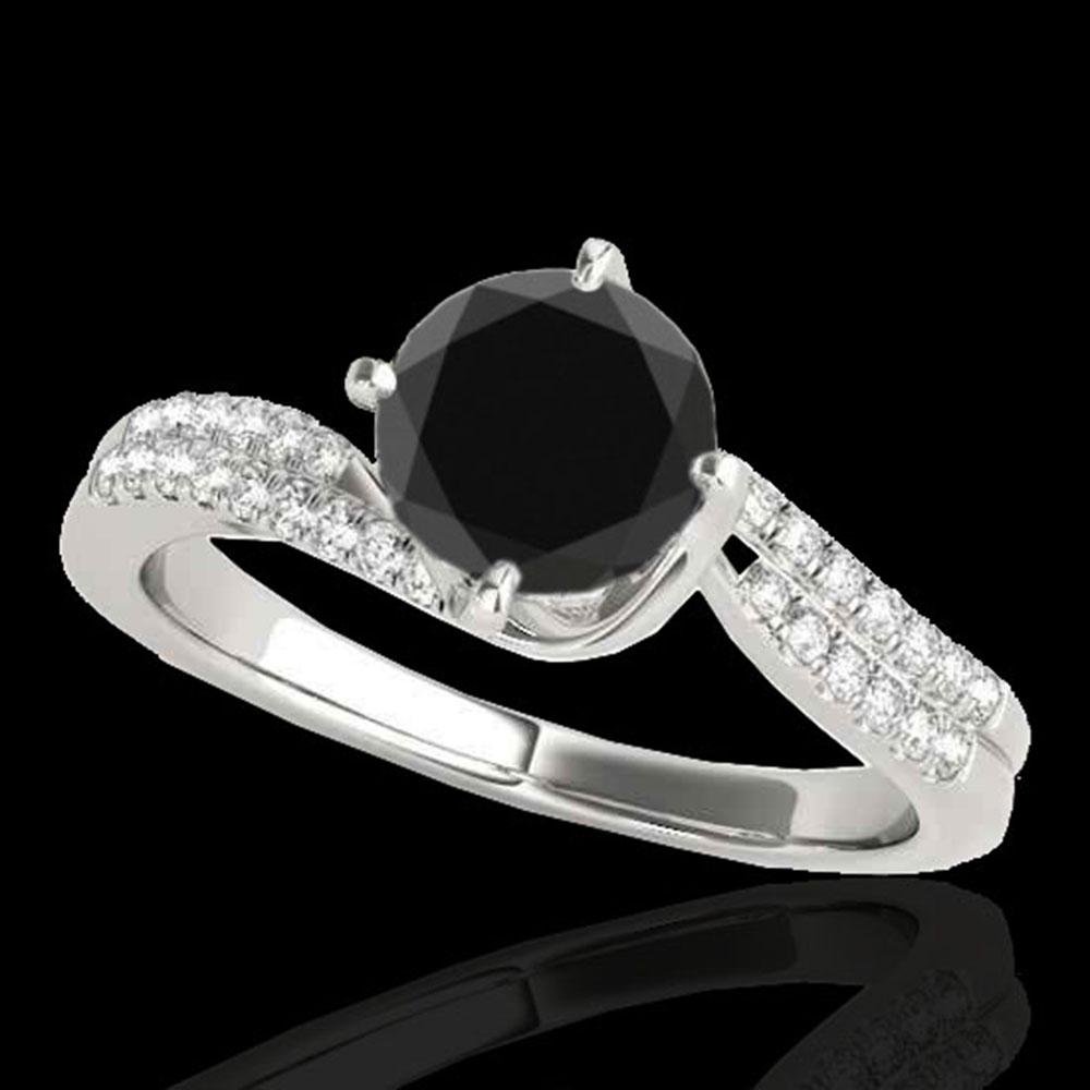 1.2 ctw Certified VS Black Diamond Bypass Solitaire: REF-44A9N - SKU: 35110 ---- 1.2 ctw Certified VS Black Diamond Bypass Solitaire Ring 10K White Gold Designer Brand Luxury Jewelry, made in the USA Suggested Retail Price: $3,600 Factory offers perfect