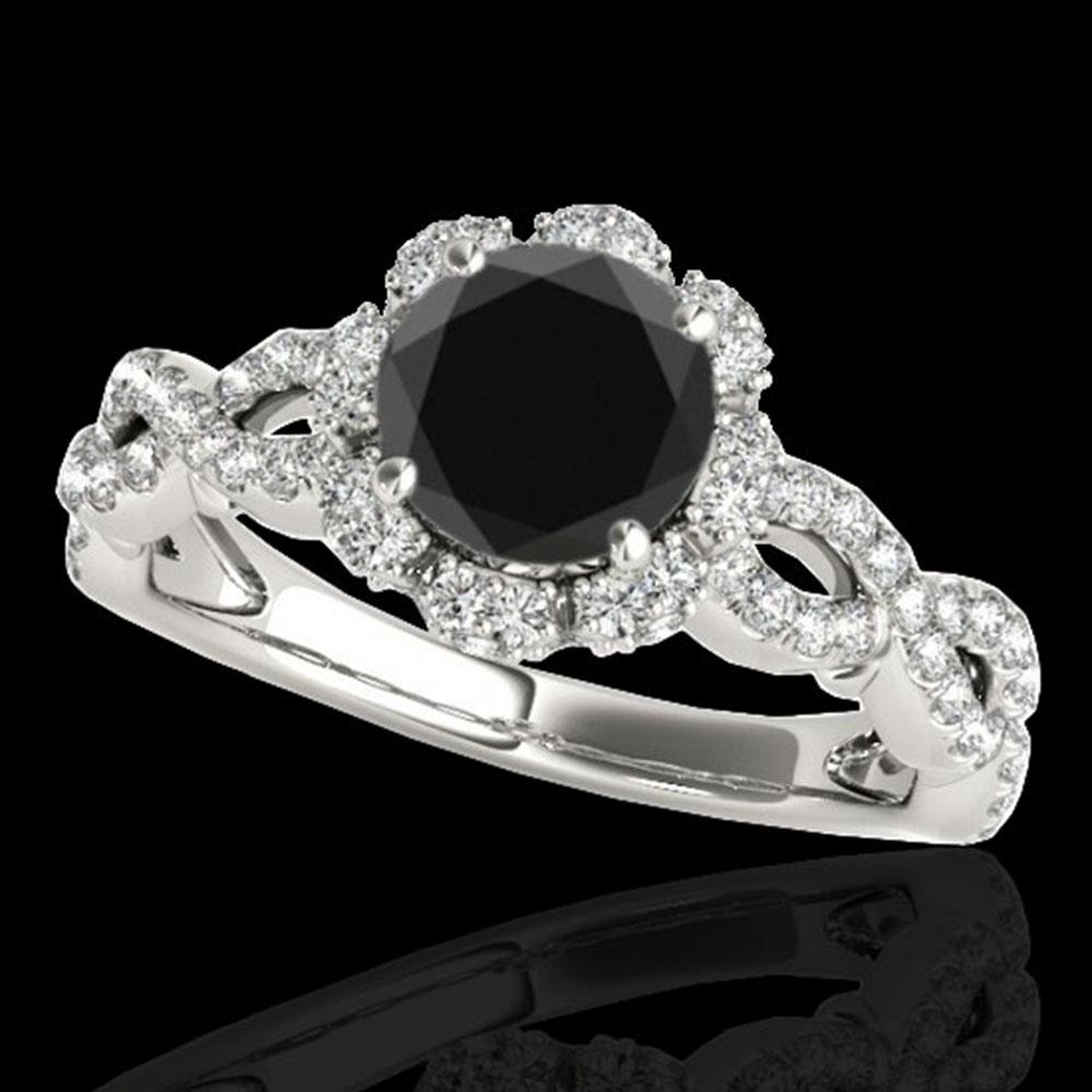 1.69 ctw Certified VS Black Diamond Solitaire Halo Ring: REF-66X8A - SKU: 34108 ---- 1.69 ctw Certified VS Black Diamond Solitaire Halo Ring 10k White Gold Designer Brand Luxury Jewelry, made in the USA Suggested Retail Price: $5,900 Factory offers perfect 