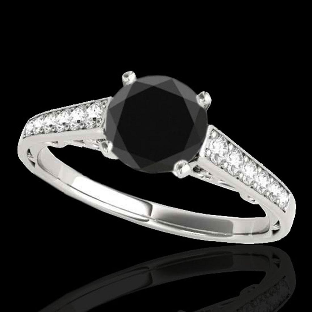 1.35 ctw Certified VS Black Diamond Solitaire Ring 10K: REF-39V8A - SKU: 34910 ---- 1.35 ctw Certified VS Black Diamond Solitaire Ring 10K White Gold Designer Brand Luxury Jewelry, made in the USA Suggested Retail Price: $3,200 Factory offers perfect facto