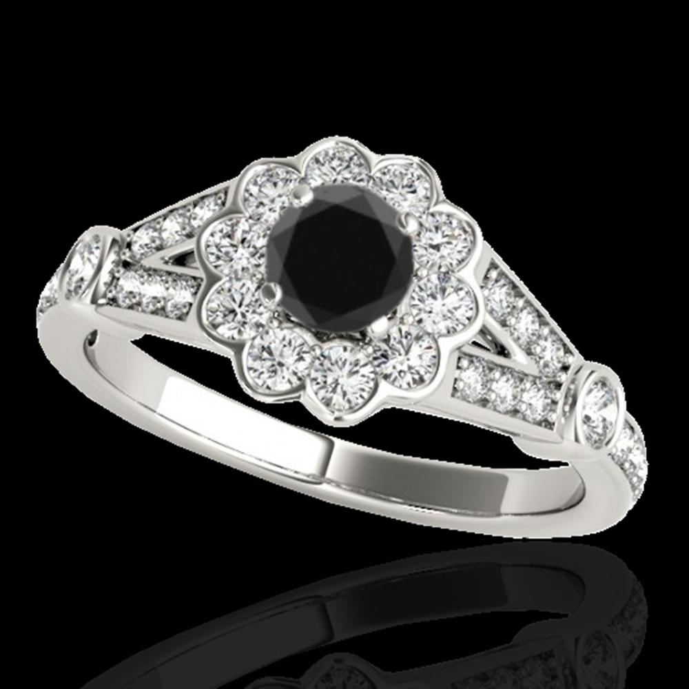 1.65 ctw Certified VS Black Diamond Solitaire Halo Ring: REF-61G2W - SKU: 34035 ---- 1.65 ctw Certified VS Black Diamond Solitaire Halo Ring 10k White Gold Designer Brand Luxury Jewelry, made in the USA Suggested Retail Price: $4,900 Factory offers perfect 