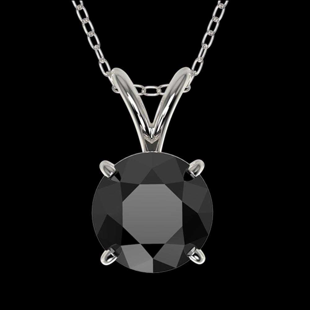 1 ctw Fancy Black Diamond Solitaire Necklace 10K White: REF-21M5H - SKU: 33185 ---- 1 ctw Fancy Black Diamond Solitaire Necklace 10K White Gold Designer Brand Luxury Jewelry, made in the USA Suggested Retail Price: $1,750 Factory offers perfect factory siz