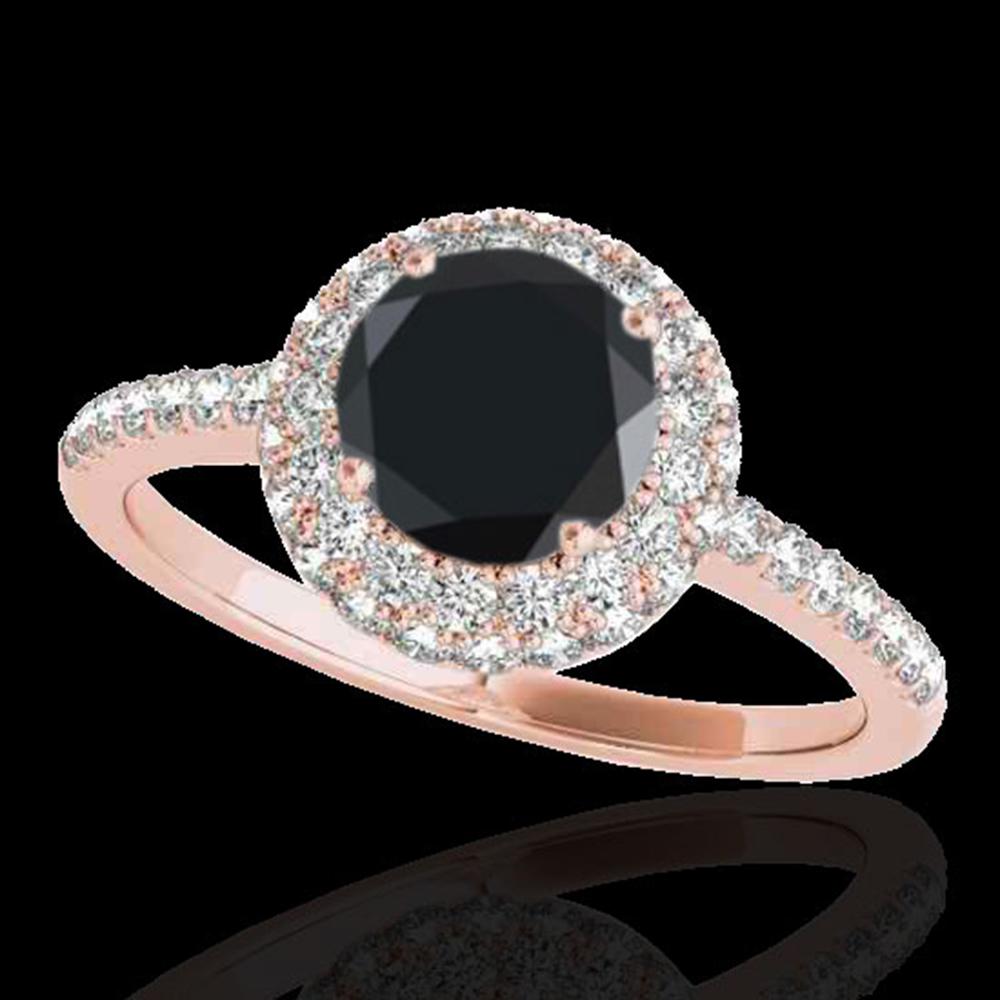 2.15 ctw Certified VS Black Diamond Solitaire Halo Ring: REF-45H2W - SKU: 33683 ---- 2.15 ctw Certified VS Black Diamond Solitaire Halo Ring 10K Rose Gold Designer Brand Luxury Jewelry, made in the USA Suggested Retail Price: $3,650 Factory offers perfect f