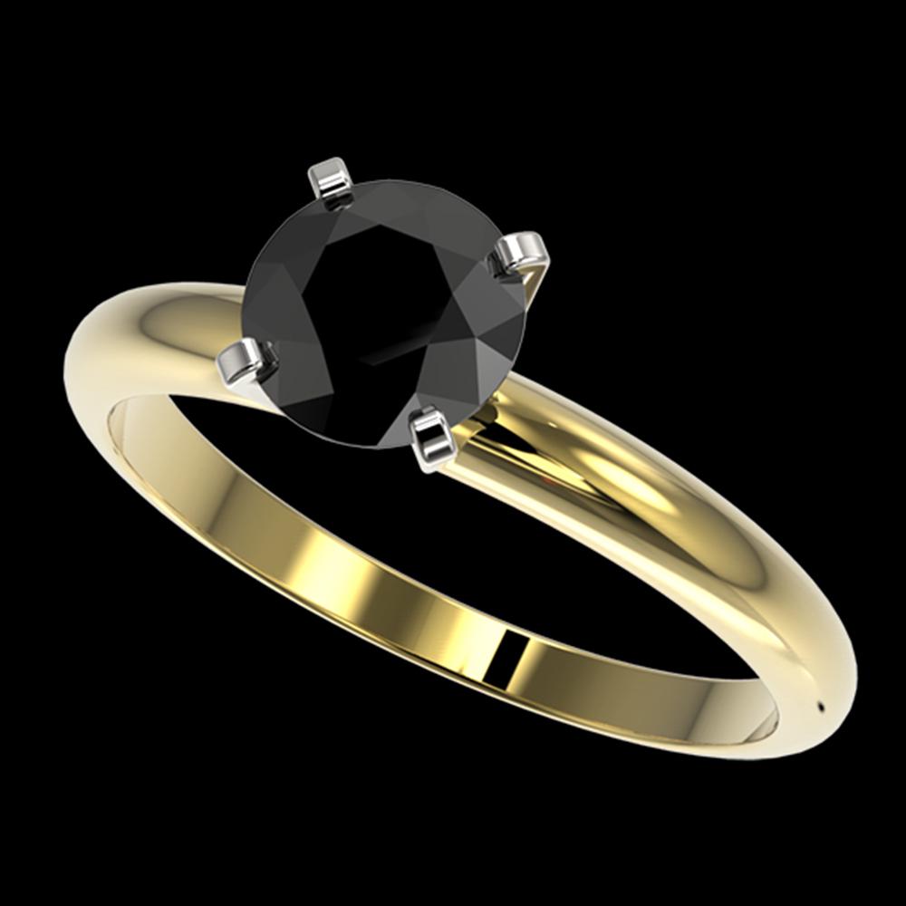 1.25 ctw Fancy Black Diamond Solitaire Engagement Ring: REF-24W5K - SKU: 32908 ---- 1.25 ctw Fancy Black Diamond Solitaire Engagement Ring 10K Yellow Gold Designer Brand Luxury Jewelry, made in the USA Suggested Retail Price: $1,400 Factory offers perfect 