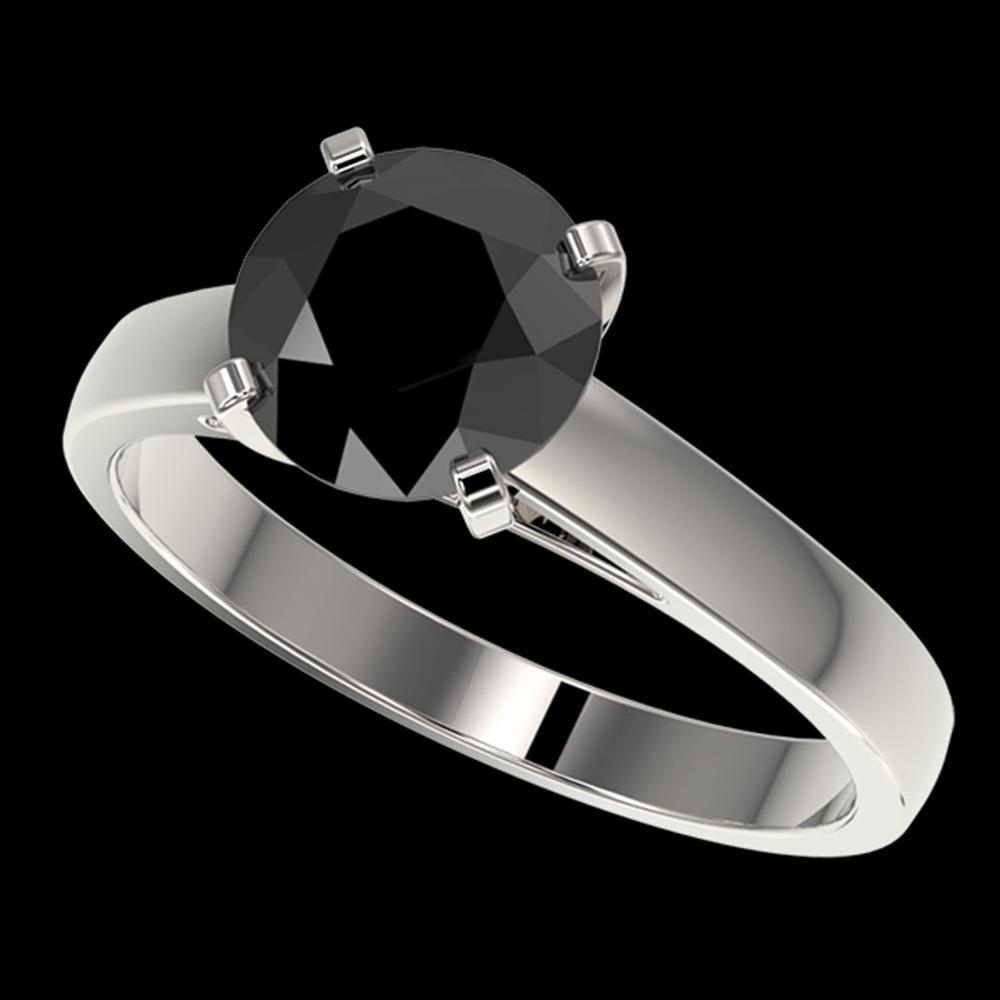 2 ctw Fancy Black Diamond Solitaire Engagement Ring 10K: REF-43M2H - SKU: 33032 ---- 2 ctw Fancy Black Diamond Solitaire Engagement Ring 10K White Gold Designer Brand Luxury Jewelry, made in the USA Suggested Retail Price: $2,450 Factory offers perfect fact