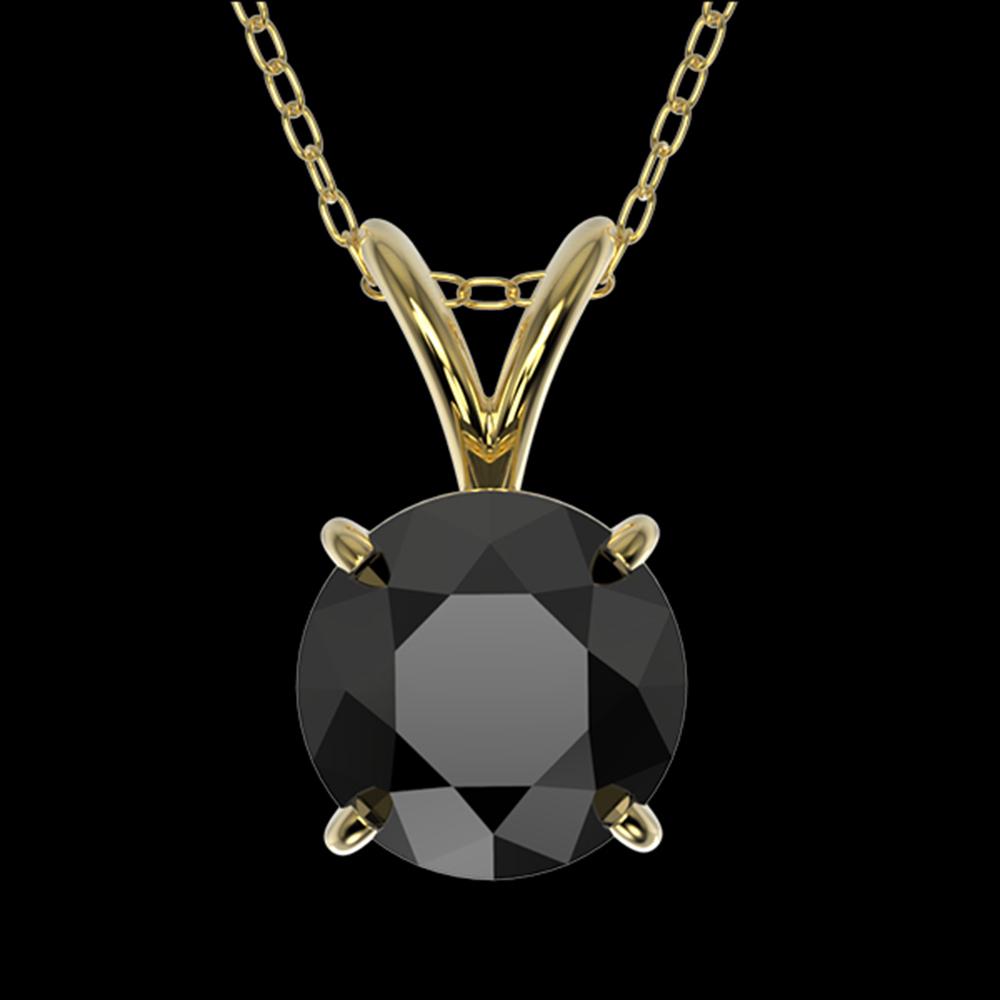 1 ctw Fancy Black Diamond Solitaire Necklace 10K Yellow: REF-21R5X - SKU: 33187 ---- 1 ctw Fancy Black Diamond Solitaire Necklace 10K Yellow Gold Designer Brand Luxury Jewelry, made in the USA Suggested Retail Price: $1,750 Factory offers perfect factory si