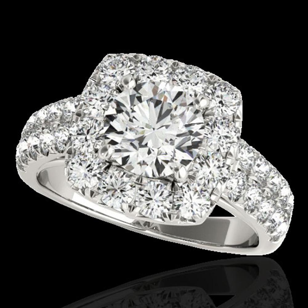 2.5 ctw Certified Diamond Solitaire Halo Ring 10k White: REF-300A2N - SKU: 33643 ---- 2.5 ctw Certified Diamond Solitaire Halo Ring 10k White Gold Designer Brand Luxury Jewelry, made in the USA Suggested Retail Price: $24,200 Factory offers perfect factory 