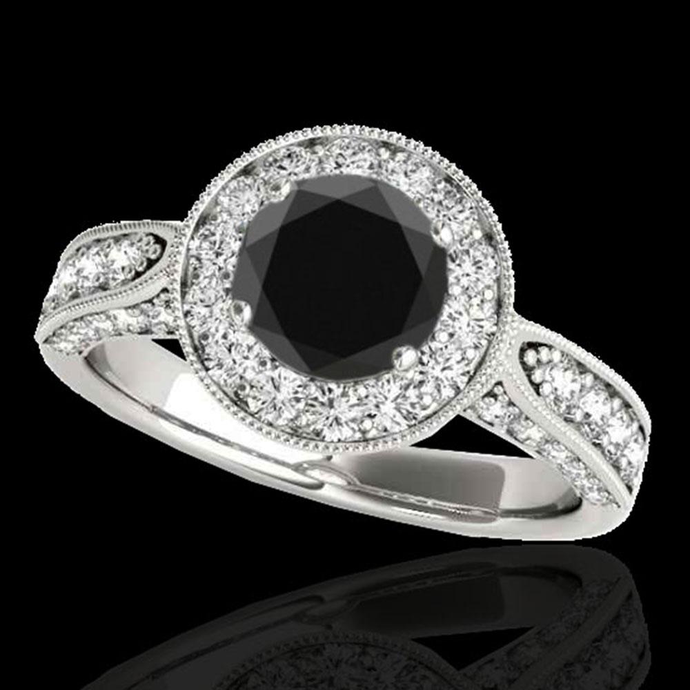 2 ctw Certified VS Black Diamond Solitaire Halo Ring: REF-80W6H - SKU: 34498 ---- 2 ctw Certified VS Black Diamond Solitaire Halo Ring 10k White Gold Designer Brand Luxury Jewelry, made in the USA Suggested Retail Price: $7,100 Factory offers perfect fac