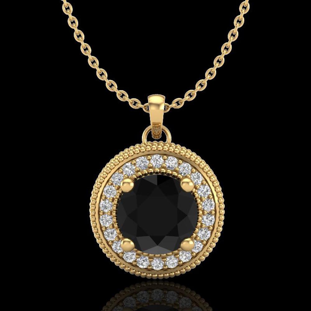 1.25 ctw Fancy Black Diamond Art Deco Stud Necklace 18k: REF-89R3K - SKU: 38019 ---- 1.25 ctw Fancy Black Diamond Art Deco Stud Necklace 18k Yellow Gold Designer Brand Luxury Jewelry, made in the USA Suggested Retail Price: $5,400 Factory offers perfect fac