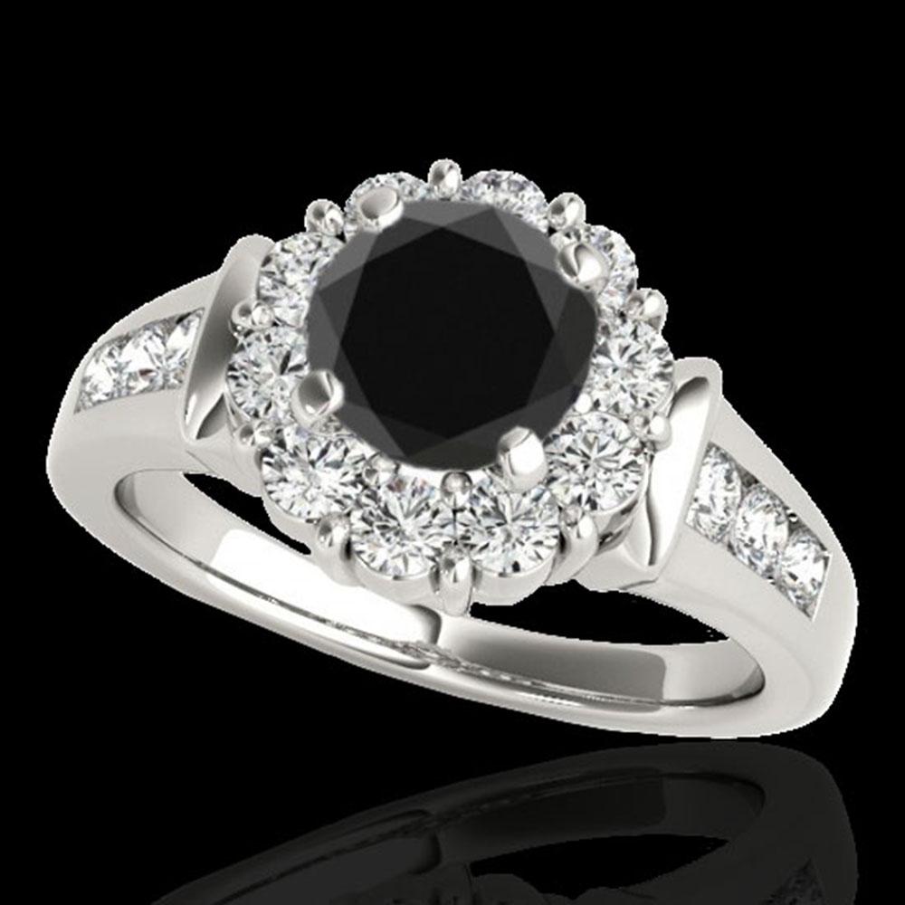1.9 ctw Certified VS Black Diamond Solitaire Halo Ring: REF-76F4M - SKU: 34295 ---- 1.9 ctw Certified VS Black Diamond Solitaire Halo Ring 10k White Gold Designer Brand Luxury Jewelry, made in the USA Suggested Retail Price: $6,700 Factory offers perfect f