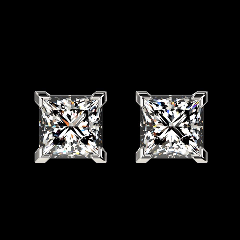 1 ctw Certified VS/SI Quality Princess Diamond Stud: REF-120Y3X - SKU: 33063 ---- 1 ctw Certified VS/SI Quality Princess Diamond Stud Earrings 10k White Gold Designer Brand Luxury Jewelry, made in the USA Suggested Retail Price: $6,850 Factory offers pe
