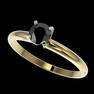 .50 ctw Fancy Black Diamond Solitaire Engagement Ring