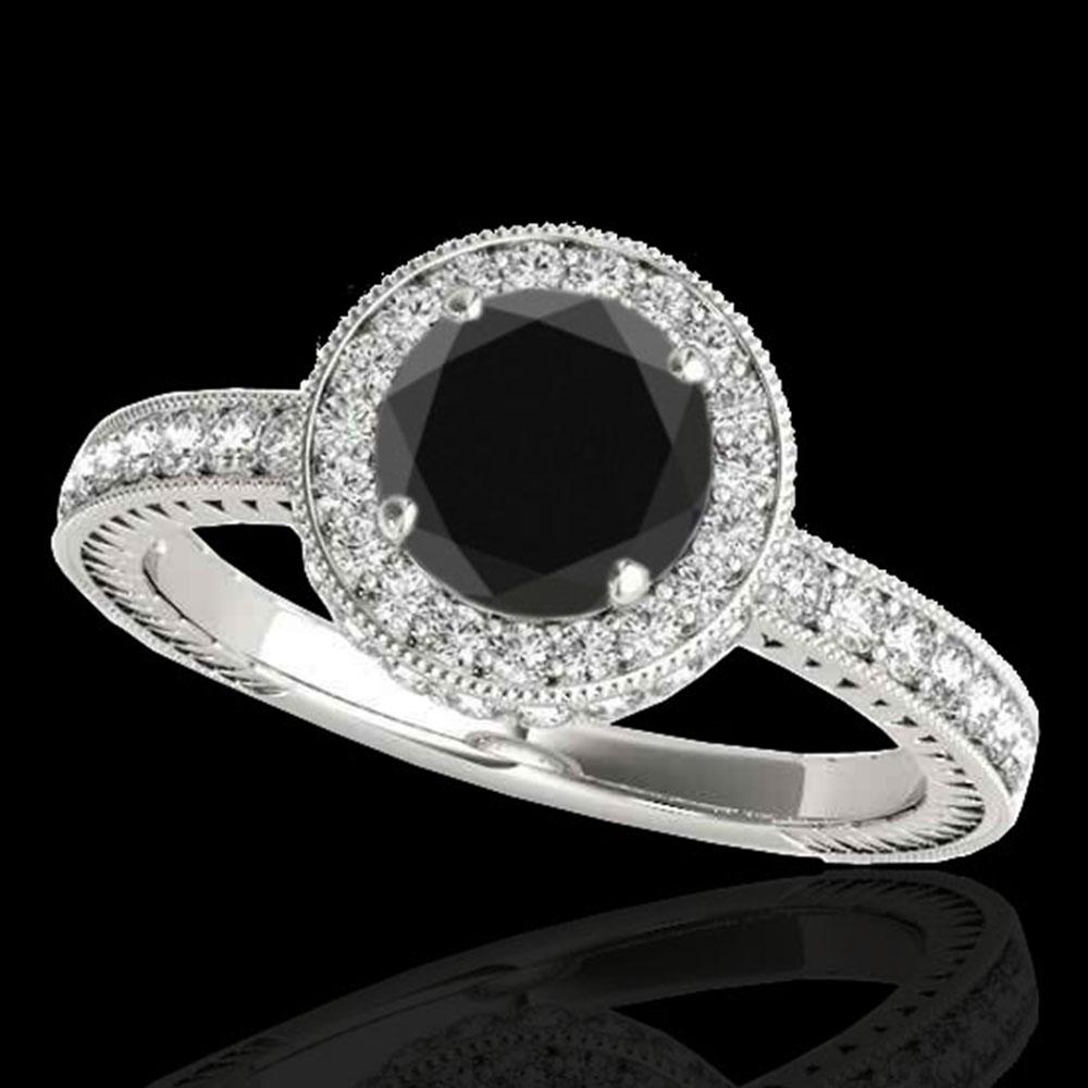 1.51 ctw Certified VS Black Diamond Solitaire Halo Ring: REF-56K2Y - SKU: 34304 ---- 1.51 ctw Certified VS Black Diamond Solitaire Halo Ring 10k White Gold Designer Brand Luxury Jewelry, made in the USA Suggested Retail Price: $4,500 Factory offers perfect 