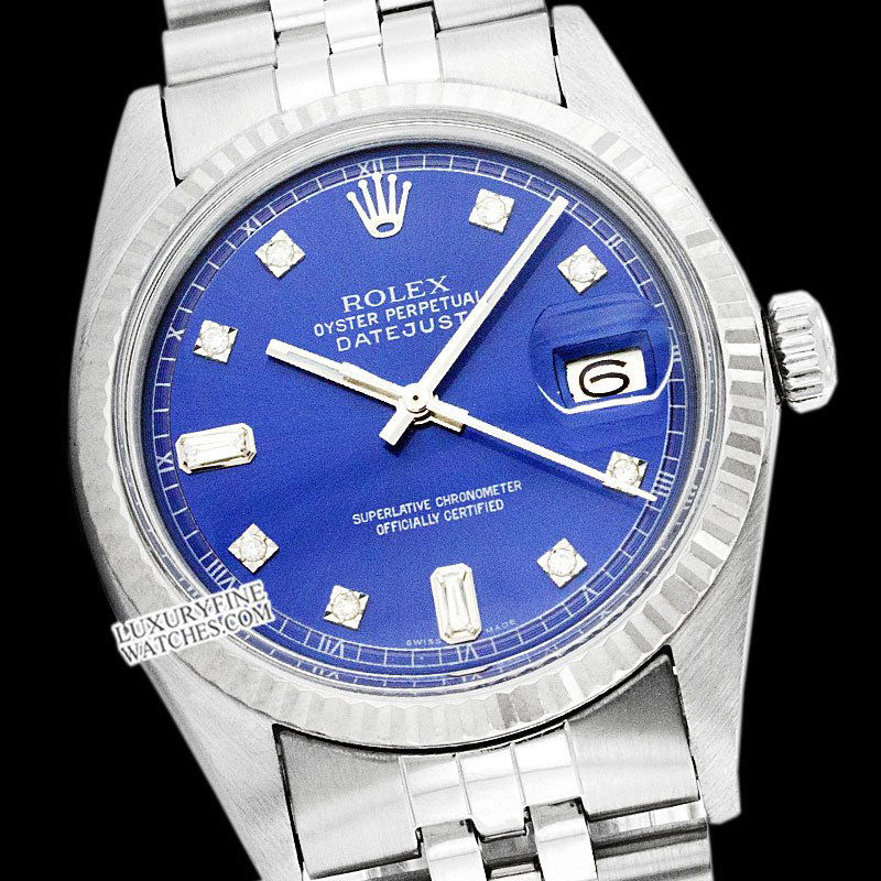 Rolex Men's Stainless Steel, QuickSet, Diamond Dial: AMSJQP6-REF#321R8XPre-owned Rolex Men's Stainless Steel, QuickSet, Diamond Dial with Fluted BezelThis watch is in Excellent Condition.Newly serviced & Polished to Factory specifications. Perpetual, Se