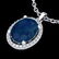 Genuine 3.0 CTW Sapphire & Micro Pave Diamond Certified