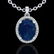 Genuine 3.0 CTW Sapphire & Micro Pave Diamond Certified - 2