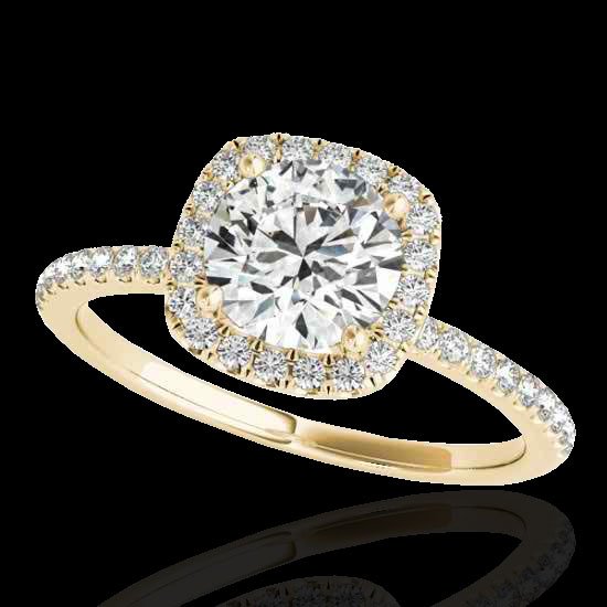 1.50 CTW Certified G-I Diamond Bridal Solitaire Halo: 33336-REF#126T5X ---- 1.50 CTW Certified G-I Diamond Bridal Solitaire Halo Ring Gold Retail Replacement Value: $5700.00 DESCRIPTION OF ARTICLE: One 10K karat Yellow gold Ring measuring approx. Uniform
