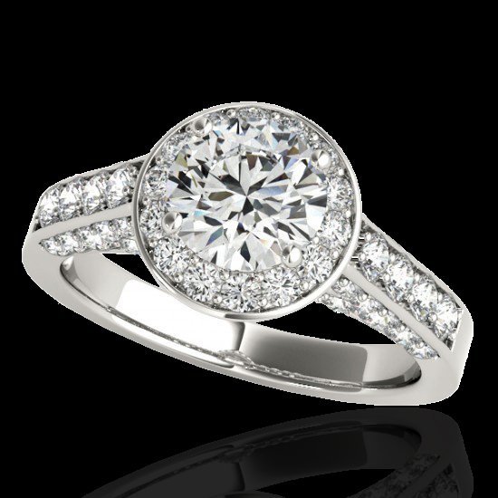 1.80 CTW Certified G-I Diamond Bridal Solitaire Halo: 34042-REF#139R2Z ---- 1.80 CTW Certified G-I Diamond Bridal Solitaire Halo Ring Gold Retail Replacement Value: $6250.00 DESCRIPTION OF ARTICLE: One 10K karat White gold Ring measuring approx. Uniform,
