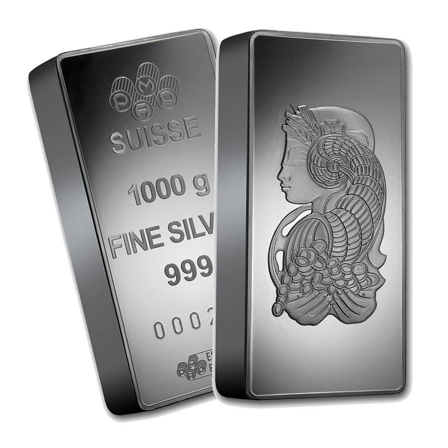 One piece 1 kilo 0.999 Fine Silver Bar PAMP Suisse: 60721-One piece 1 kilo 0.999 Fine Silver Bar PAMP Suisse Fortuna - REF#60721 ----