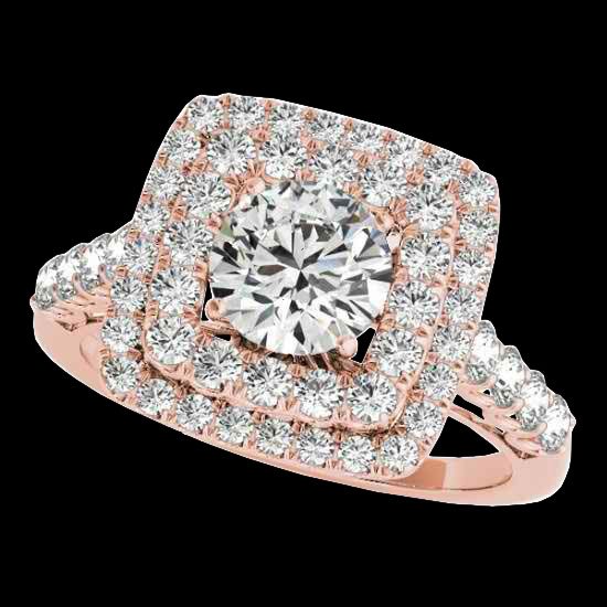 2.3 CTW Diamond Bridal Solitaire Halo Ring Gold: 34595-REF#-254Z5T -- -- 2.3 CTW G-Si Certified Diamond Bridal Solitaire Halo Ring Gold -- -- GEMMARI Designer Brand Luxury Jewelry, made in the USA -- GEMMARI Retail Price: $15,400 -- Perfect factory 