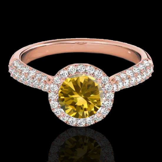 1.4 CTW Fancy Intense Yellow Diamond Solitaire Halo: 33306-REF#-170H4R -- -- 1.4 CTW Certified Si Fancy Intense Yellow Diamond Solitaire Halo Ring Gold -- -- GEMMARI Designer Brand Luxury Jewelry, made in the USA -- GEMMARI Retail Price: $11,250 -- Perf