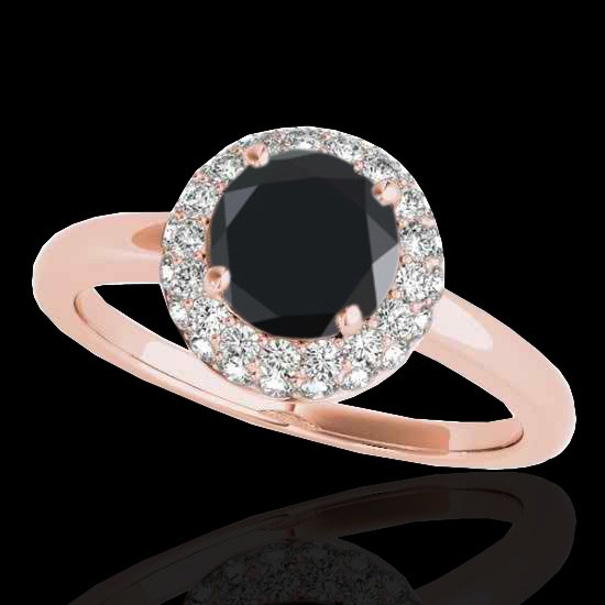 1.43 CTW Black Diamond Bridal Solitaire Halo Ring Gold: 33665-REF#-65F6M -- -- 1.43 CTW Certified Vs Black Diamond Bridal Solitaire Halo Ring Gold -- -- GEMMARI Designer Brand Luxury Jewelry, made in the USA -- GEMMARI Retail Price: $3,950 -- Perfect facto