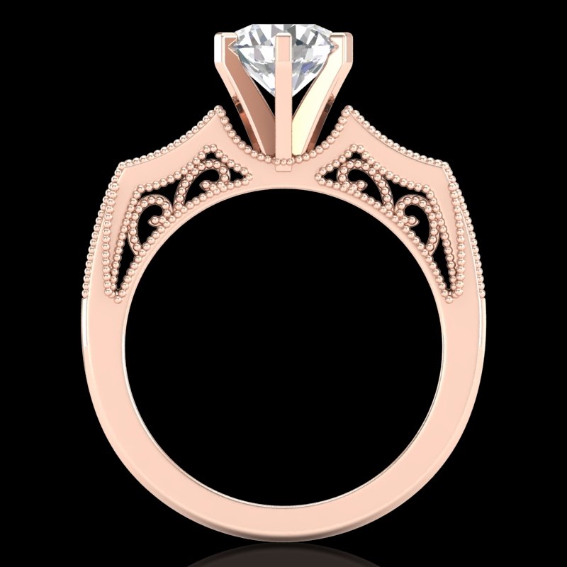 1.51 CTW Diamond Solitaire Art Deco Ring 18K Gold: 37077-REF#-442N5G -- -- 1.51 CTW Diamond Solitaire Art Deco Ring 18K Gold -- -- GEMMARI Designer Brand Luxury Jewelry, made in the USA -- GEMMARI Retail Price: $32,450 -- Perfect factory sizing, Most 
