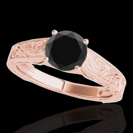 1.5 CTW Black Diamond Solitaire Bridal Ring Gold: 35195-REF#-54M9H -- -- 1.5 CTW Certified Vs Black Diamond Solitaire Bridal Ring Gold -- -- GEMMARI Designer Brand Luxury Jewelry, made in the USA -- GEMMARI Retail Price: $3,300 -- Perfect factory siz