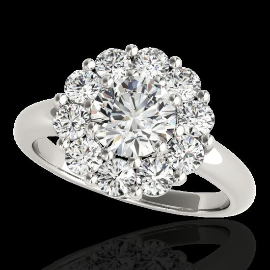 2.09 CTW G-Si Certified Diamond Bridal Solitaire Halo: REF-209N3Y ---- 2.09 CTW G-Si Certified Diamond Bridal Solitaire Halo Ring Gold Manufacturer's Suggested Retail Price: $10350.00 GEMMARI Designer Brand Luxury Jewelry, made in the USA GEMMARI Retail P