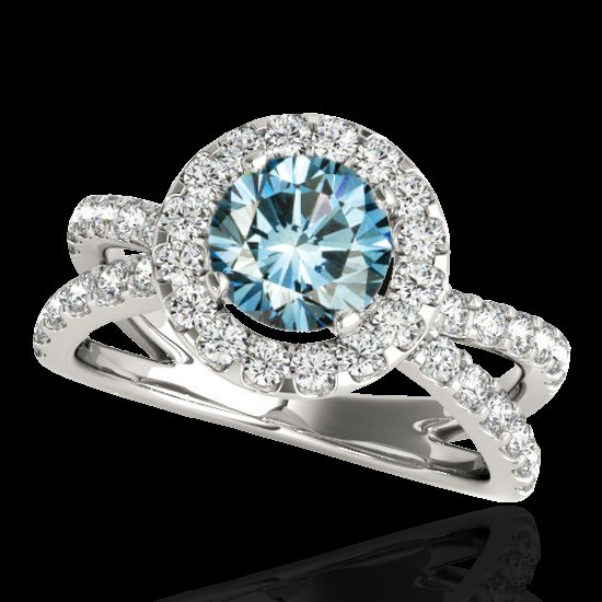2.01 CTW SI Certified Fancy Blue Diamond Solitaire Halo: 34030-REF-209H3Z ---- 2.01 CTW Si Certified Fancy Blue Diamond Solitaire Halo Ring Gold Manufacturer's Suggested Retail Price: $10350.00 GEMMARI Designer Brand Luxury Jewelry, made in the USA GEMMARI 
