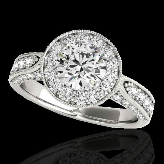 2 2 CTW G-SI Certified Diamond Bridal Solitaire Halo: 34495-REF-218X2H ---- 2 2 CTW G-Si Certified Diamond Bridal Solitaire Halo Ring Gold Manufacturer's Suggested Retail Price: $10800.00 GEMMARI Designer Brand Luxury Jewelry, made in the USA GEMMARI Ret