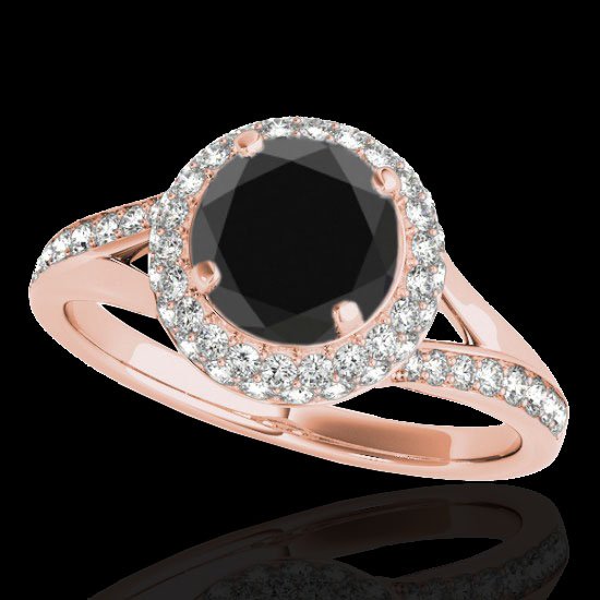 1.6 CTW Certified Vs Black Diamond Bridal Solitaire: 34118-REF-77W3M ---- 1.6 CTW Certified Vs Black Diamond Bridal Solitaire Halo Ring Gold Manufacturer's Suggested Retail Price: $3800.00 GEMMARI Designer Brand Luxury Jewelry, made in the USA GEMMARI R