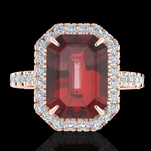 63 CTW Garnet And Micro Pave VS/SI Diamond Certified: 21427-REF-52K4W ---- 63 CTW Garnet And Micro Pave VS/SI Diamond Certified Halo Ring 14K Gold Manufacturer's Suggested Retail Price: $2600.00 GEMMARI Designer Brand Luxury Jewelry, made in the USA GEMM