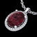 2.50 CTW Garnet & Micro Pave VS/SI Diamond Necklace