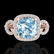 3.75 CTW Topaz & Micro VS/SI Diamond Certified Ring 14K