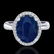 3 CTW Sapphire And Micro Pave VS/SI Diamond Certified