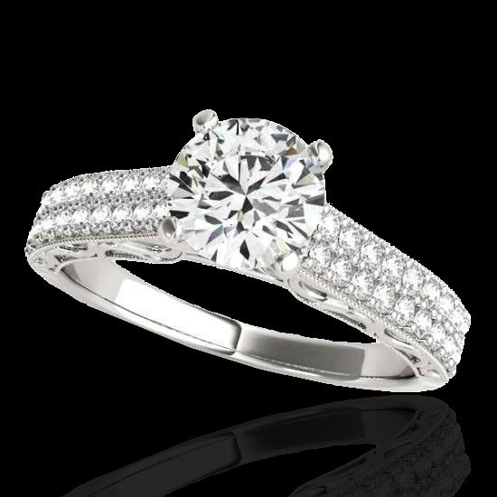 1.41 CTW G-Si Certified Diamond Solitaire Bridal: 34693-REF-176X4H ---- 1.41 CTW G-Si Certified Diamond Solitaire Bridal Antique Ring Gold Manufacturer's Suggested Retail Price: $8750.00 GEMMARI Designer Brand Luxury Jewelry, made in the USA GEMMARI 