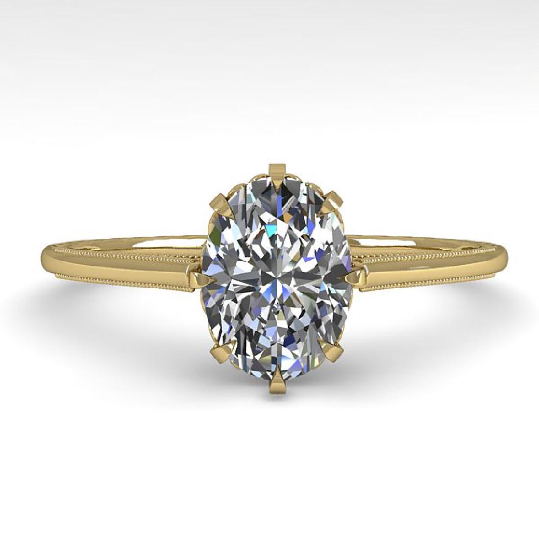 1.0 CTW VS/SI Oval Diamond Solitaire Engagment Ring 14K: 29596-REF-274R4N ---- 1.0 CTW VS/SI Oval Diamond Solitaire Engagment Ring 14K Size 7 Gold Manufacturer's Suggested Retail Price: $16450.00 GEMMARI Designer Brand Luxury Jewelry, made in the USA GEMMAR