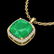 6 CTW Emerald & Micro Pave Halo VS/SI Diamond Necklace